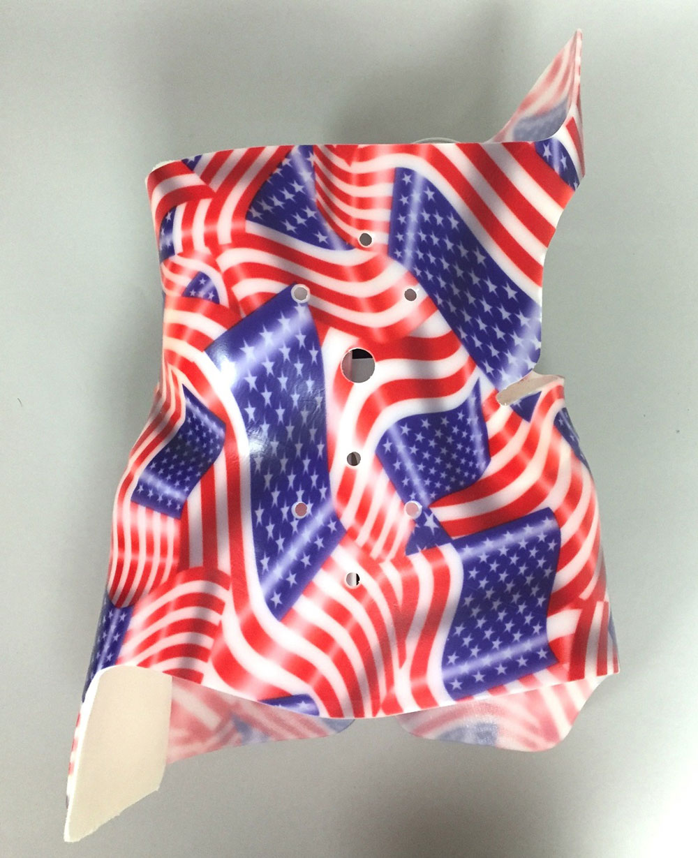 Scoliosis back brace with American flag design